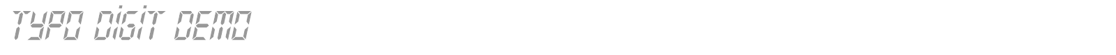 Typo Digit font preview